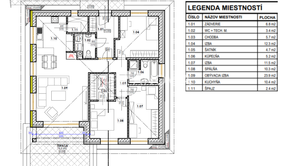 Novostavba 4-izbového bungalovu Ľubotice REZERVOVANÉ